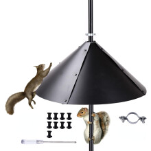Squirrel Baffle for Bird Feeder Pole Black