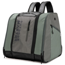 OutdoorMaster 38L Skischuhtasche, Reisetasche für Snowboard mit wasserfestem Boden - Dunkelgrau
