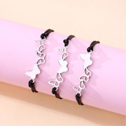 Butterfly Friendship Bracelets for Sisters 3 pcs 1