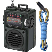 Kurzwellenradio mit Bluetooth und Sleep-Timer, AM/FM-Kurzwellenradios mit NOAA-Wetterwarnungen, Retro-Analog-Tuner