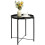 WSYW Metal Round Side Table with Removable Tray Black 1