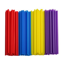 Pack de 250 Pailles Colorées, Pailles en Plastique Jetables de 7,75" - Couleurs Assorties