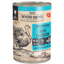 WIEJSKA ZAGRODA Turkey with salmon - wet cat food - 400g