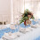 ZOELNIC polka dot plastic tablecloth and sequin runner set 5
