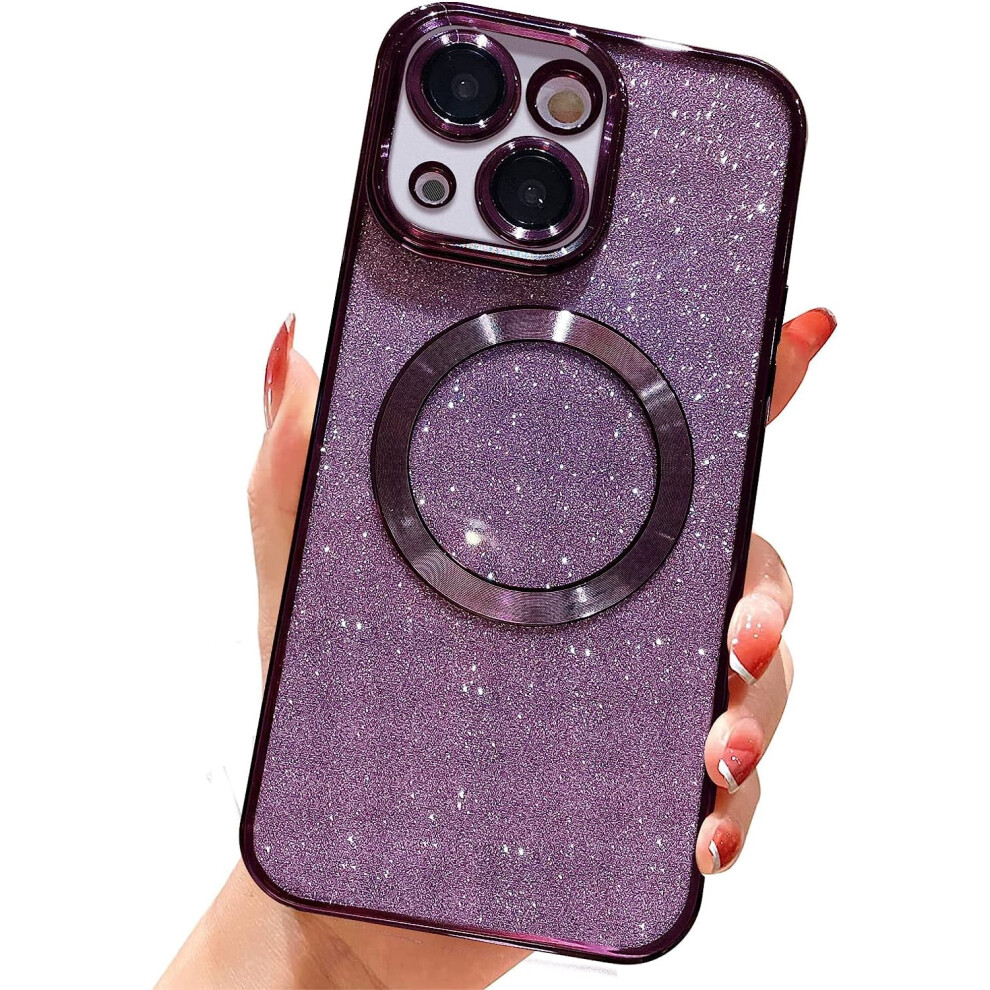 Iphone 13 6.1" Magnetic Glitter Case Purple 301029620898