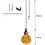 Ceiling Fan Pull Chain Extender Pink 21 inch 2PCS 2