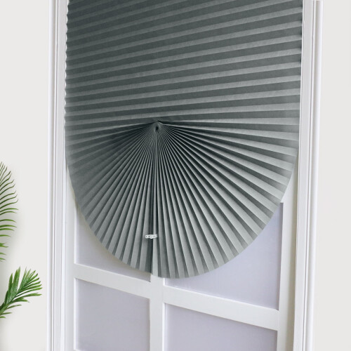 Blackout Paper Shades for Windows, Adhesive Pleated, 1
