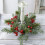 Christmas wreath candle ring with red berries and pinecones 1