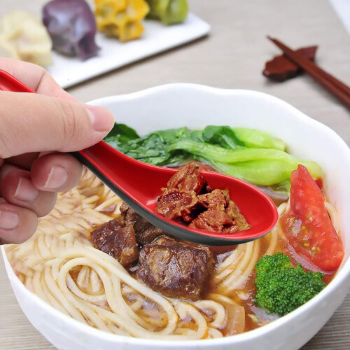 Asian Soup Spoon Red Black 2Pack 8Pack 2