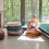 Round floor pillow light blue 23.6 inch thick 7