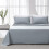 Cotton Sheet Set Queen Size 4-Piece Silver Grey 2
