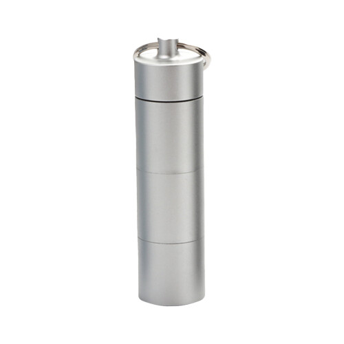 Yoloke keychain pill holder metal 3-compartment