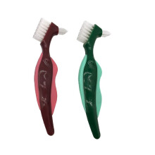 Denture Brush Set White Case 2 3 4 or 6 Pieces