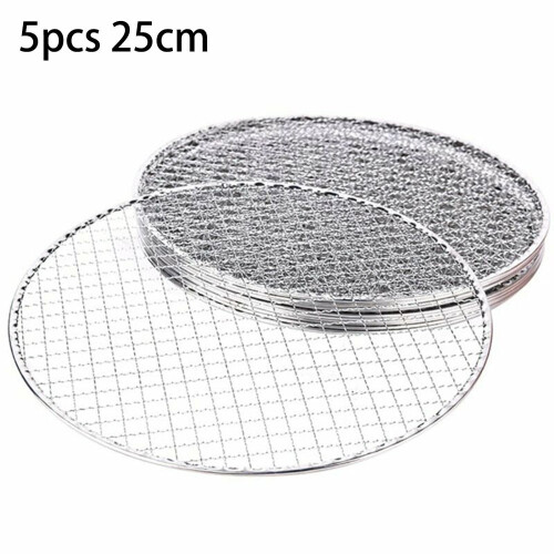 Wire Grill Rack Round Disposable Iron 5 pcs
