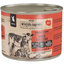 WIEJSKA ZAGRODA Rabbit with veal for kittens - wet cat food - 200g