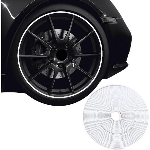 YZhouD wheel rim edge protector rubber strip red