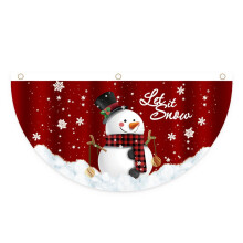 Christmas pleated fan banner 1.5 x 3 ft