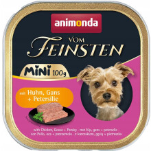 ANIMONDA Vom Feinsten Adult Mini Chicken, goose and parsley - wet dog food - 100g