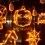 Halloween window lights orange pumpkin white ghost purple 2