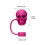 Skull Silicone Straw Toppers 10mm Reusable 2