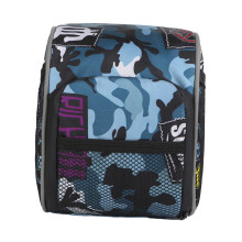 Bolsa para manillar de bicicleta, azul oscuro, pequeña, delantera.