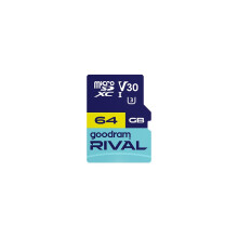 GOODRAM microSDXC 64GB V30 UHS I U3 RIVAL + adapter