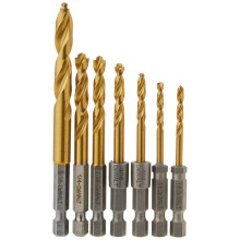 DEWALT Drill Bit Set, Impact Ready, Titanium Nitride Coated, 7-Piece (DD5157)