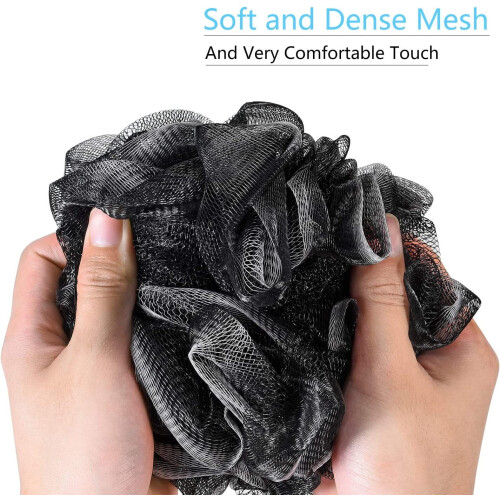 Shower Loofah Sponge Body Scrubber 60g Black 2