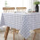 Waterproof PVC tablecloth white checkered 55x71 inch 4