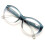 Women's oversized reading glasses clear lens oval leopard 1
