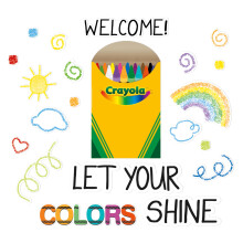 Eureka Crayola Laissez briller vos couleurs Ensemble de panneau d'affichage