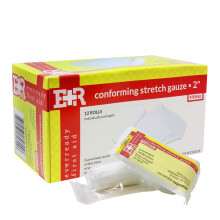 Bandage de gaze stérile Ever Ready - Rouleau de 2 pouces - Boîte de 12