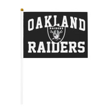 Raiders Team double-sided hand-waved mini flag 5.5x8.2 in