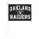 Raiders Team double-sided hand-waved mini flag 5.5x8.2 in 1