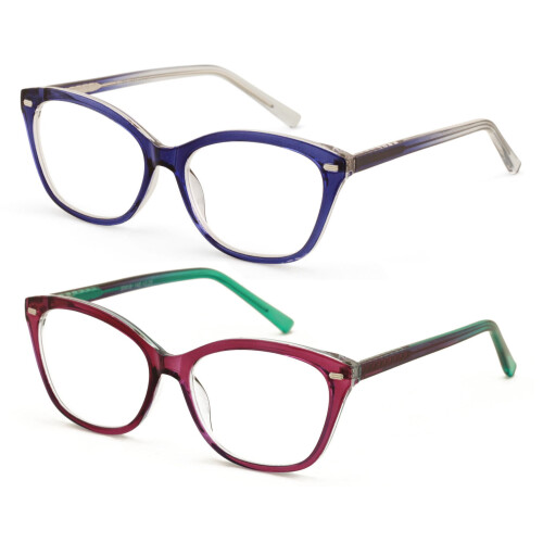 Women's Translucent Optical Frames Reading Glasses +2.00 2 1