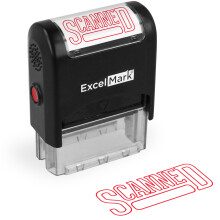 ExcelMark Scanned - Självinkande Gummistämpel - A1539 Röd Bläck
