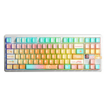 Mechanisch toetsenbord - AULA - F87 Pro V2 - Kailh Meteorite Ice Cream - USB + RF + Bluetooth - Compact ENG