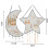 Earring Wall Holder Metal Grid Star Moon Shape 1 PC 6
