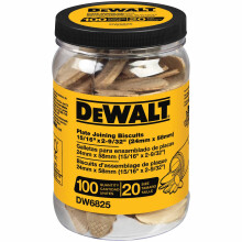 DEWALT 100-Pack Plaatverbinder Biscuits voor Houtbewerking (DW6825)