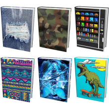 Wiederverwendbare Buchumschläge 6er Set. Jumbo 9x11 Schulbuchhülle für das neue Schuljahr.