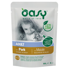 OASY Chunks in gravy Pork - wet cat food - 85g