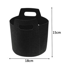 Ycolew Grow Bags3 Gallon, paksunnetut kuitukangasruukut kahvoilla, yhteensopiva kukkien ja puiden kanssa, musta puutarharuukku