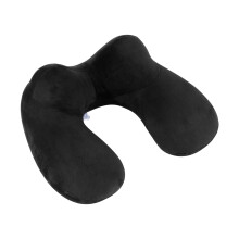 Neck Brace Pillow Black Soft Washable Adjustable