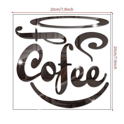 Acrylic mirror stickers for coffee cup decor 10 pcs 2