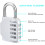 YZhouD 4-digit combination padlock pink 3