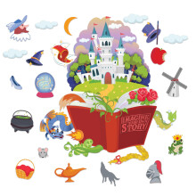 Eureka Once Upon A Dream Imaginer Votre Propre Histoire Ensemble de Tableau pour Enseignants, 22 Pièces
