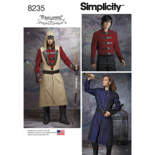 Simplicity 8235 Herren Halloween und Cosplay Video Game Kostüm Nähmuster, Größen 38-44