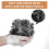 Shower loofah sponge mesh pouf 4 pack black 2