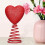 Red Glitter Heart Tree Topper for Mini Trees 8