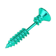 Ycandiee titanium steel screw earrings unisex 1 pair